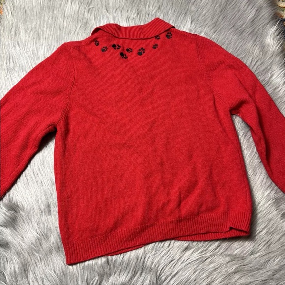 Vintage 90s Disney Store Red 101 Dalmatians Cardigan Sweater - Picture 3 of 16